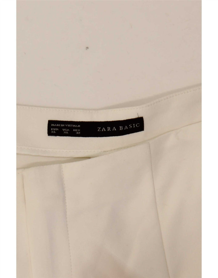 Zara Womens Bootcut Casual Trousers XL W32 L32 White