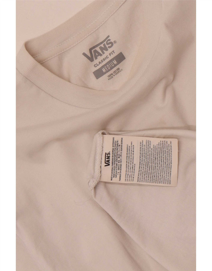 Vans Mens Classic Fit póló felső, közepes fehér pamut