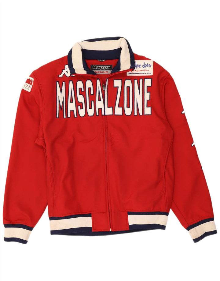 Kappa Herre grafisk træningsdragt Topjakke Medium Rød Colourblock Polyester