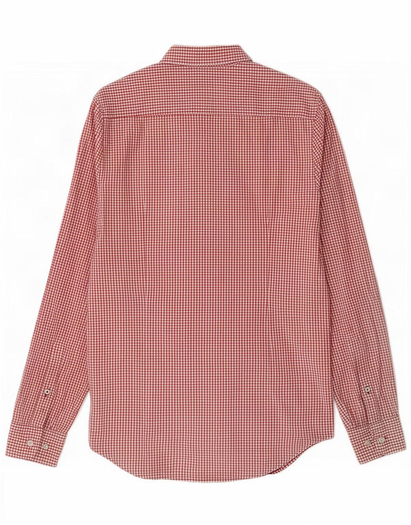 Camicia slim fit da uomo Tommy Hilfiger in cotone a quadretti rosso medio