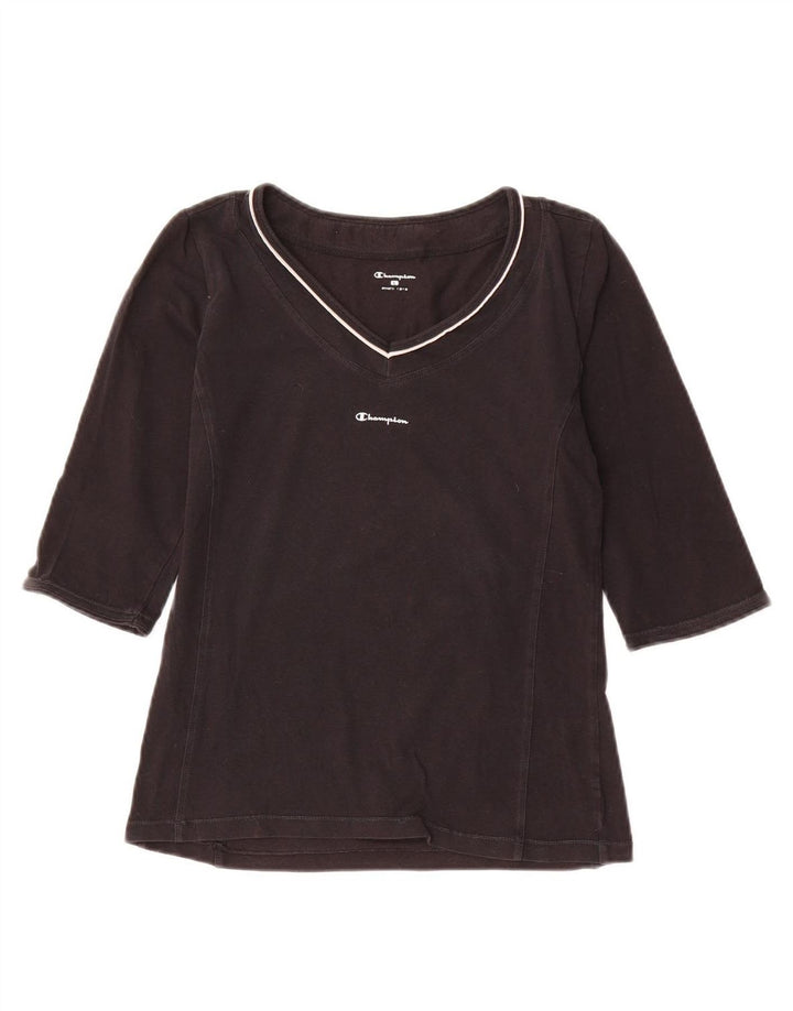 CHAMPION Womens Top 3/4 Sleeve UK 14 Large Black