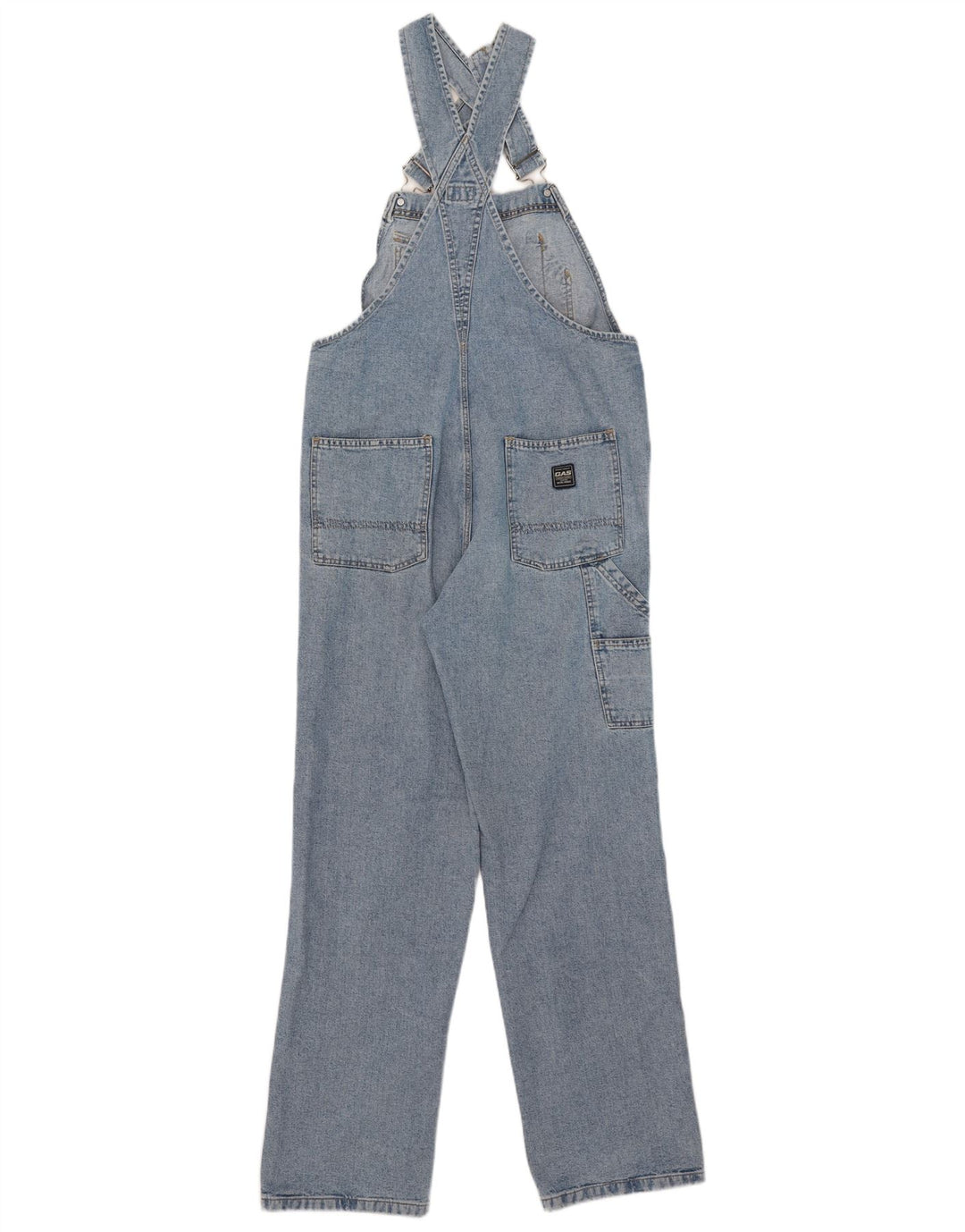 Gas Mens Cargo Dungarees Jeans Medium W34 L31 Blue Cotton