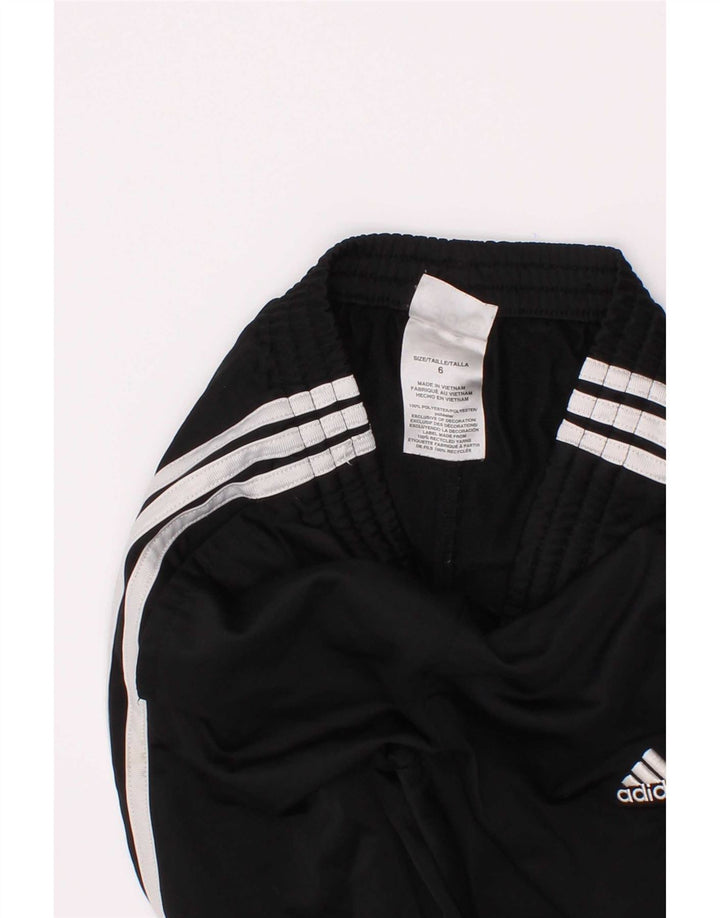 Adidas Boys Tracksuit Trousers 5-6 Years Black Polyester