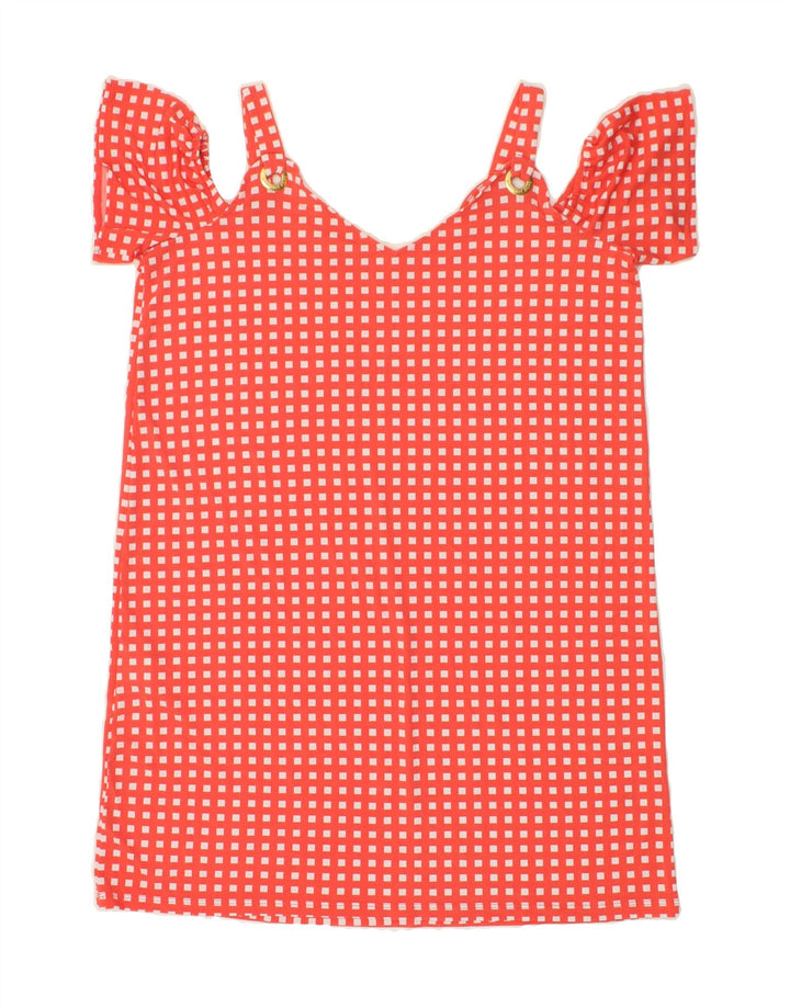 MICHAEL KORS Womens Blouse Top UK 16 Large Red Check Polyester Vintage Michael Kors and Second-Hand Michael Kors from Messina Hembry 