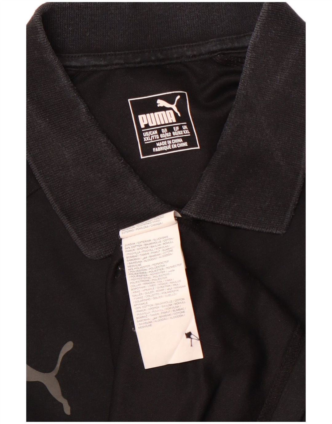 PUMA Polo shirt til mænd 2XL sort bomuld