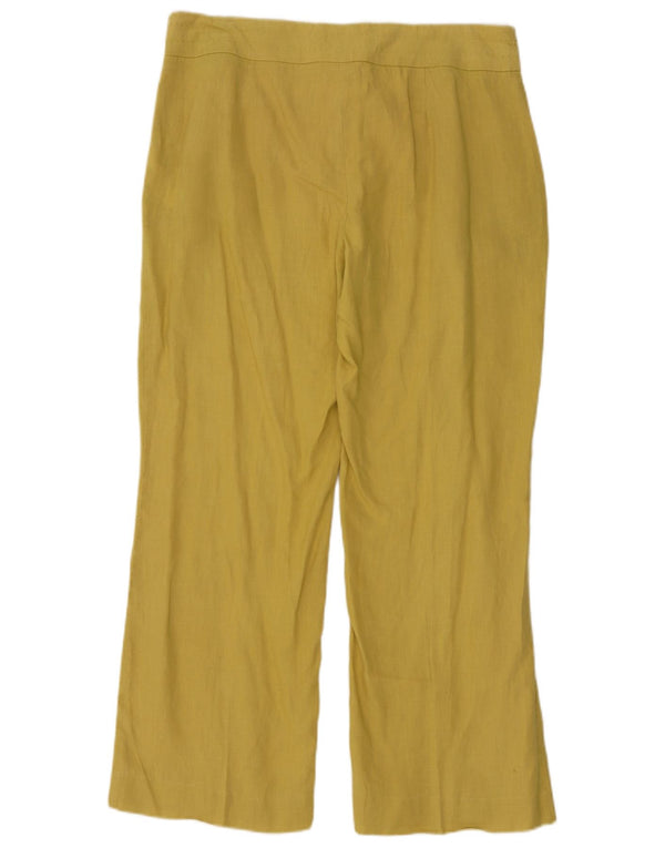 Женские повседневные широкие брюки Zara XL W32 L30, желтый лен