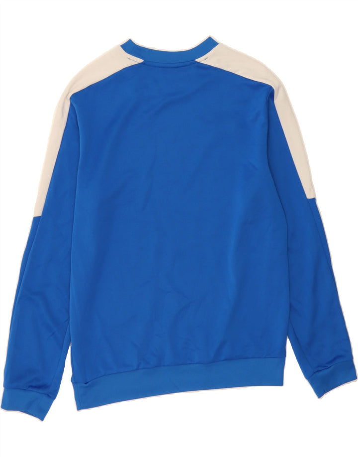 PUMA Mens Sweatshirt Jumper Medium Blue Colourblock Polyester Vintage Puma and Second-Hand Puma from Messina Hembry 