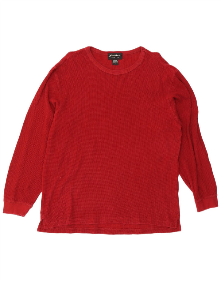 Eddie Bauer Herren-Top, langärmelig, mittelrote Baumwolle