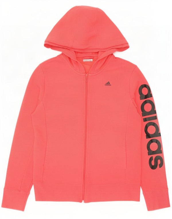 Женский свитер с капюшоном на молнии Adidas Climalite UK 16/18, большой розовый
