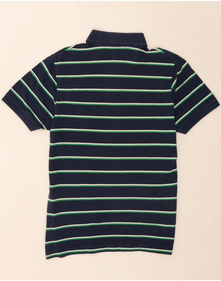 Gant Mens Polo Shirt Medium Navy Blue Striped Cotton