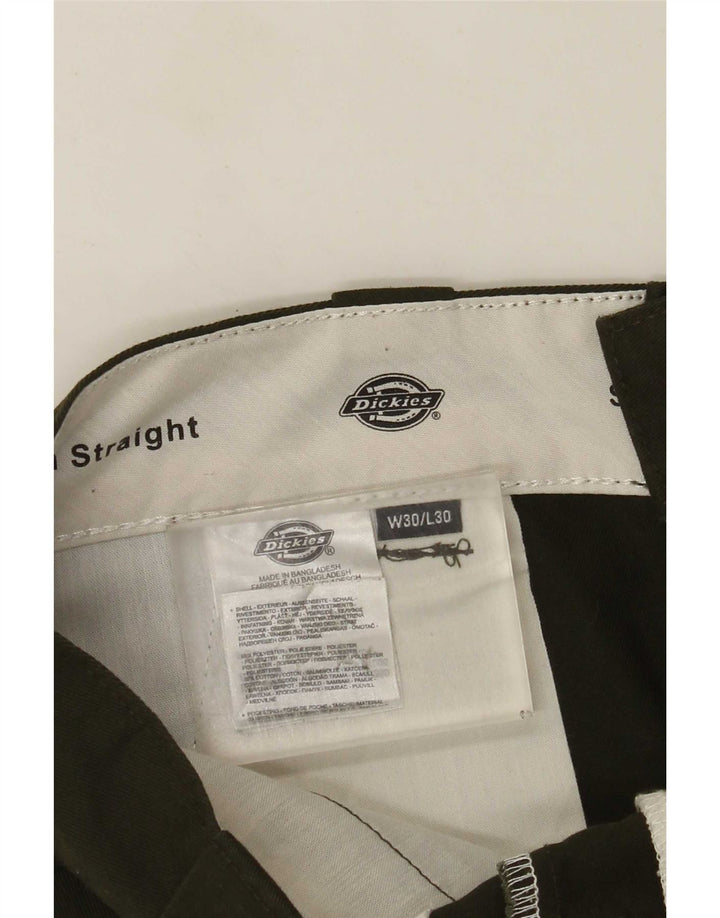 Dickies Mens Straight Chino Trousers W30 L30 Green Polyester