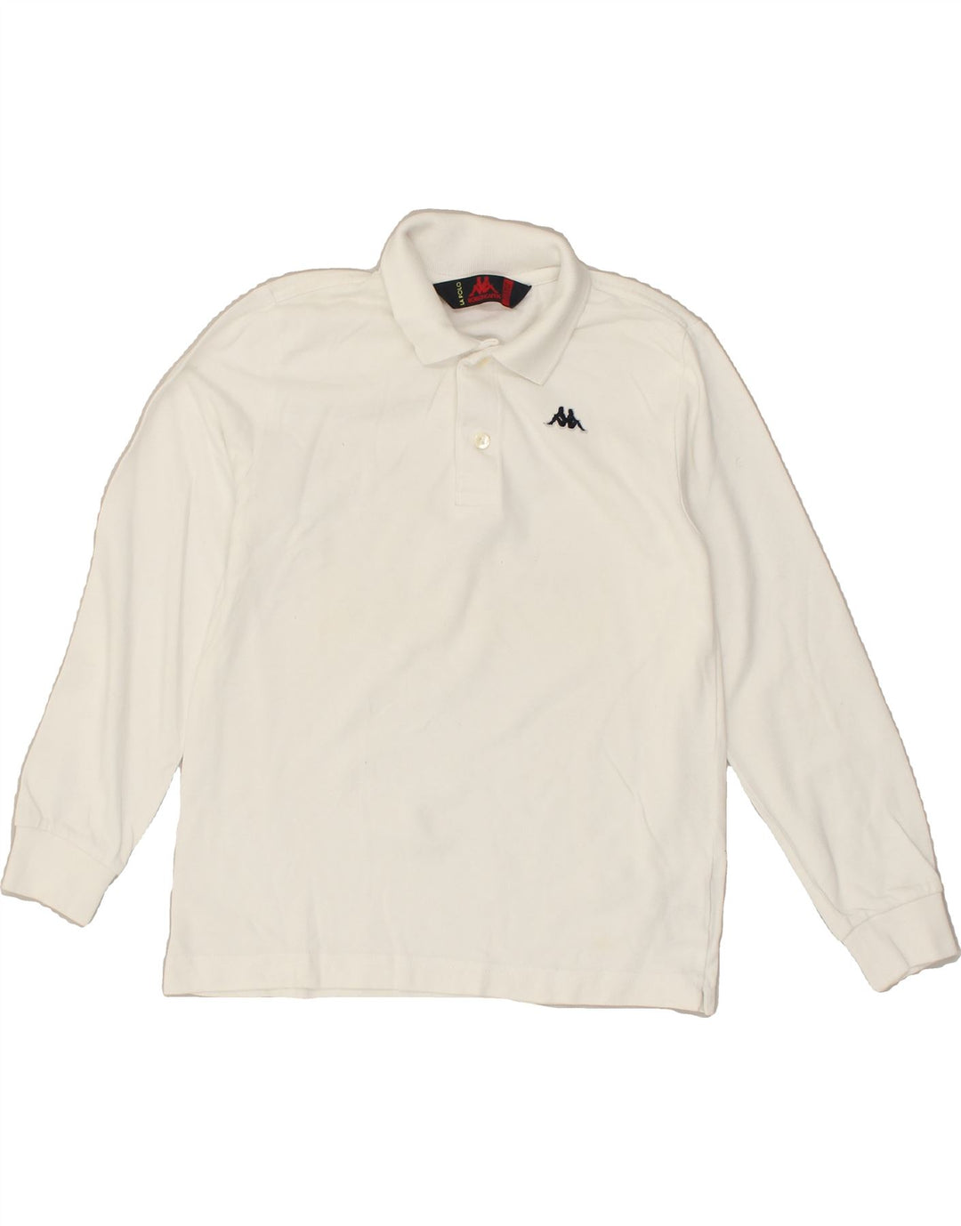 KAPPA Boys Long Sleeve Polo Shirt 7-8 Years White Cotton | Vintage Kappa | Thrift | Second-Hand Kappa | Used Clothing | Messina Hembry 