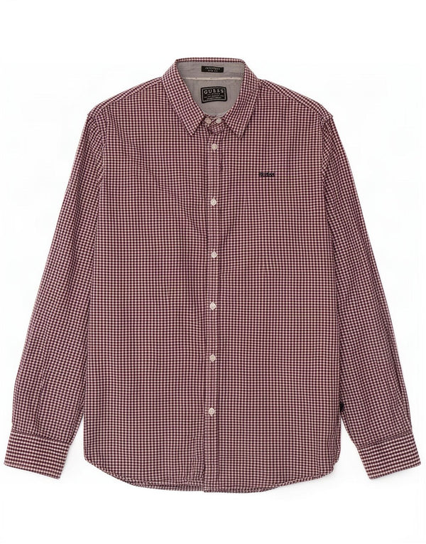 Guess Camisa Slim Fit De Algodón A Cuadros Multicolor Grande Para Hombre