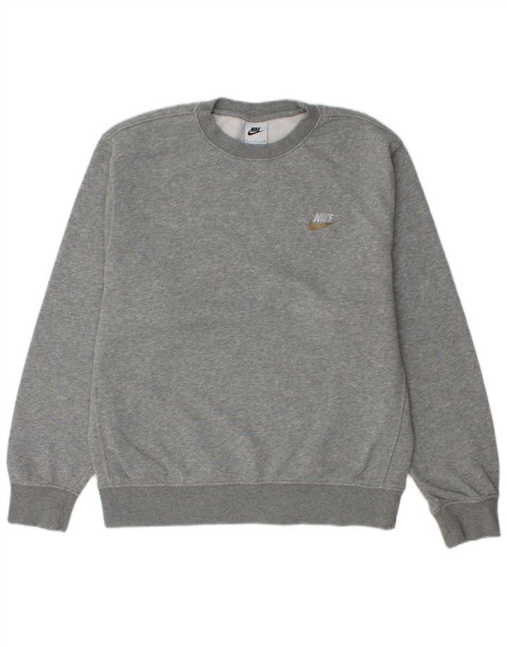 NIKE Mens Loose Fit Sweatshirt Jumper Small Grey Cotton