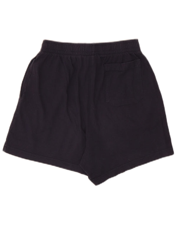 Reebok Damen Sportshorts UK 12 Medium Marineblau Baumwolle