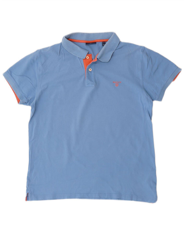 Polo da uomo Gant grande in cotone blu