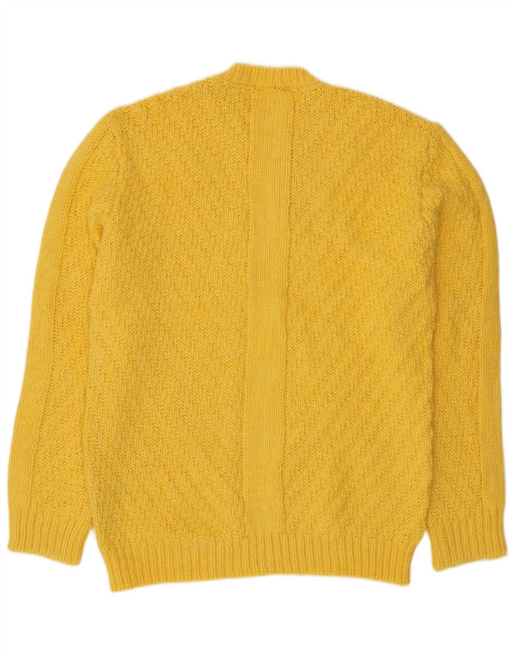 SSEINSE Mens Crew Neck Jumper Sweater XL Yellow Acrylic