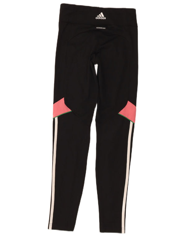 Adidas Leggings Aeroready Fille 14-15 ans Noir Colorblock Polyester