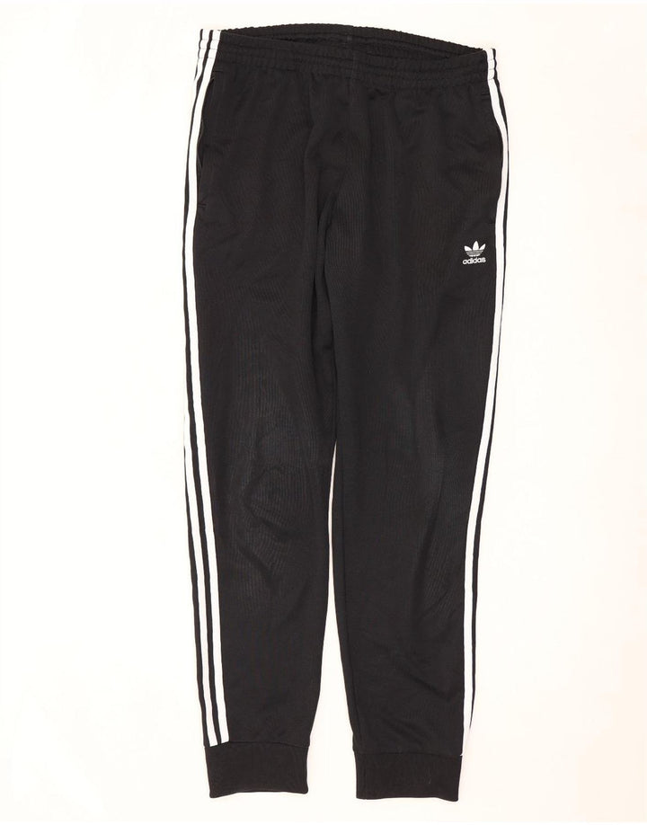 ADIDAS Mens Tracksuit Trousers Joggers Large  Black Polyester