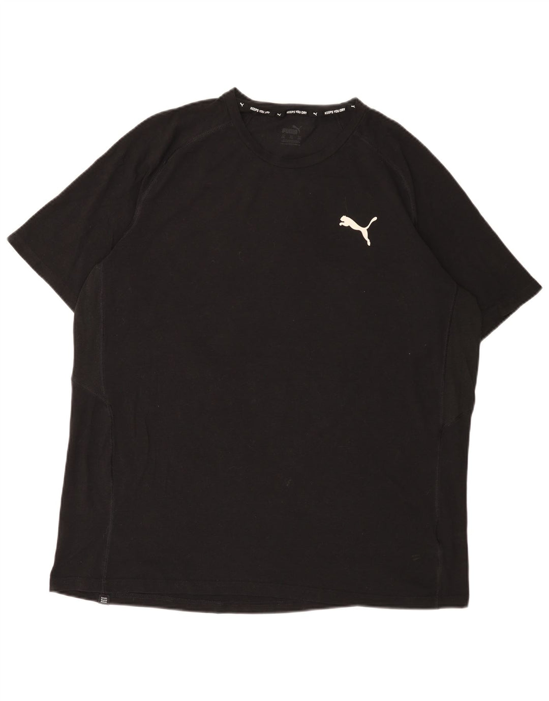 Puma Mens T-Shirt Top 2XL Black Cotton