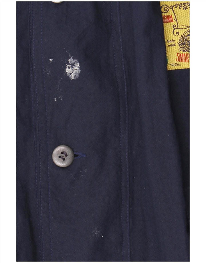Vintage Mens Bomber Jacket UK 42 XL Navy Blue Polyester
