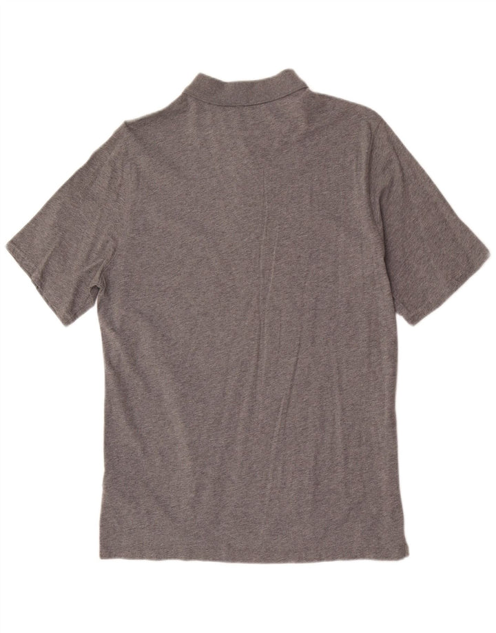 Massimo Dutti Mens Polo Shirt Large Grey Cotton
