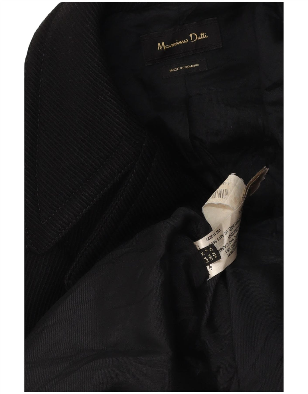 Massimo Dutti ženski sako s dvostrukim kopčanjem EU 36 XS crni poliamid