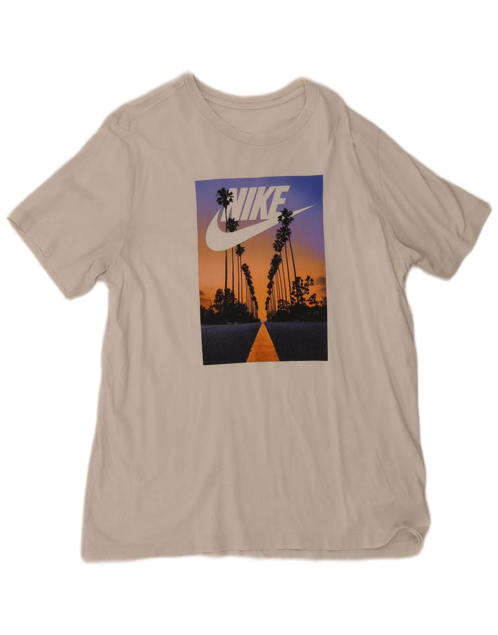 Nike - Camiseta gráfica para hombre, talla grande, algodón blanco