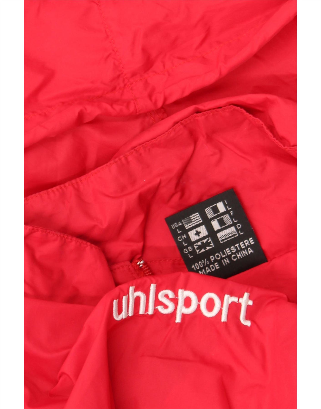 Jachetă de ploaie cu glugă pentru bărbați Uhlsport UK 40 Poliester roșu mare