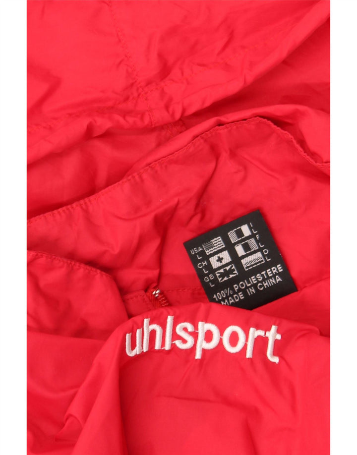 Jachetă de ploaie cu glugă pentru bărbați Uhlsport UK 40 Poliester roșu mare