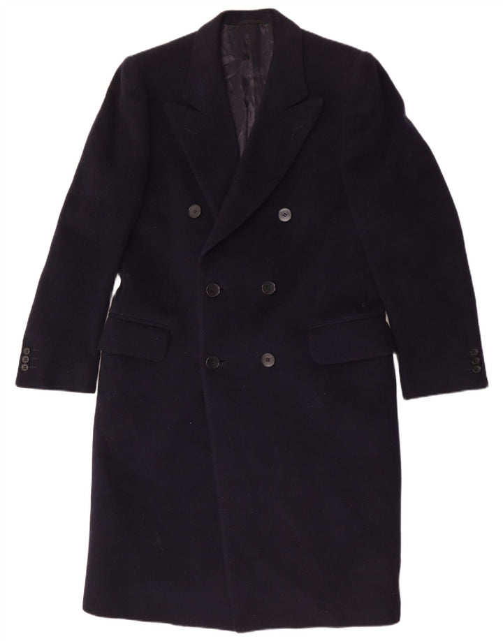 Facis Lang dobbeltradet frakke til mænd IT 48 Medium Navy Blue