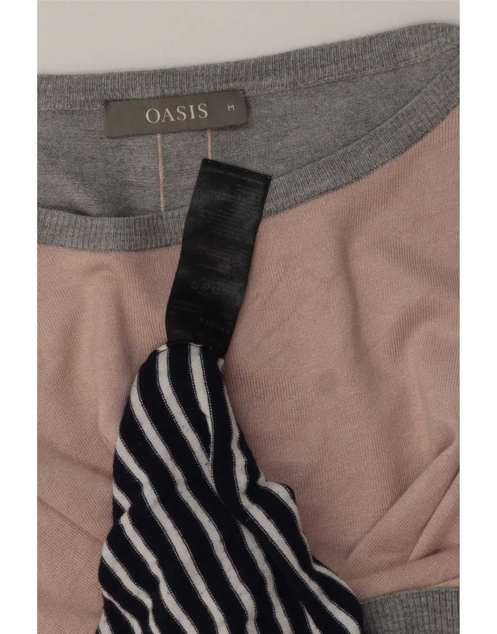 Oasis Womens Boat Neck Jumper Sweater UK 14 Medium Multicoloured Striped
