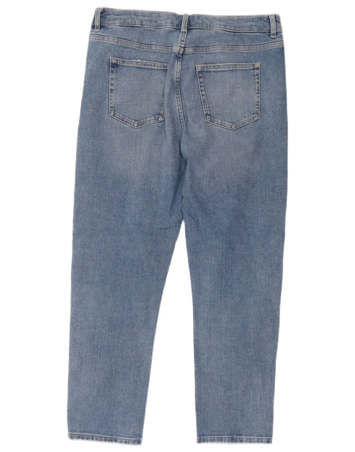 Marks & Spencer Womens Relaxed Fit Slim Jeans UK 12 Medium W32 L26 Blue