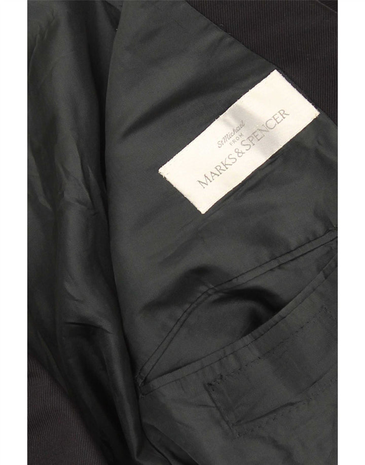 Jaqueta Marks & Spencer masculina St. Michael Blazer Reino Unido 40 grande preta
