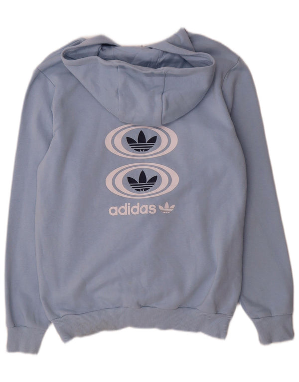 Adidas Boys Graphic Hoodie Jumper 13-14 ετών Μπλε βαμβακερό