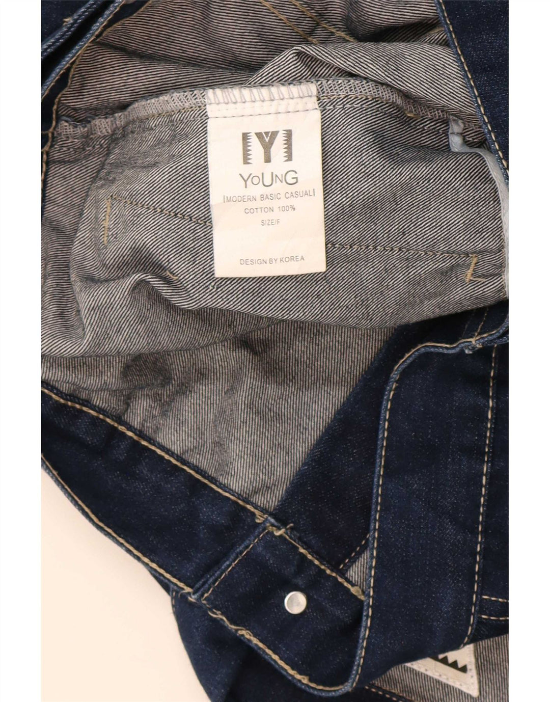 Giacca di jeans vintage da ragazzo 14-15 anni in cotone blu navy