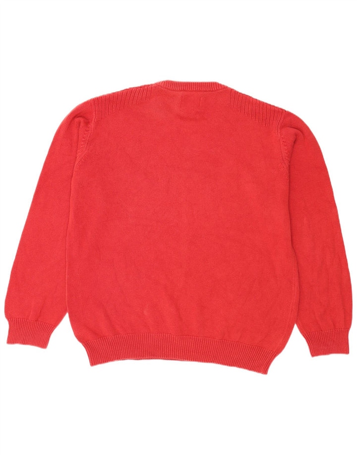 Wrangler Mens Crew Neck Jumper Sweater XL Red Cotton