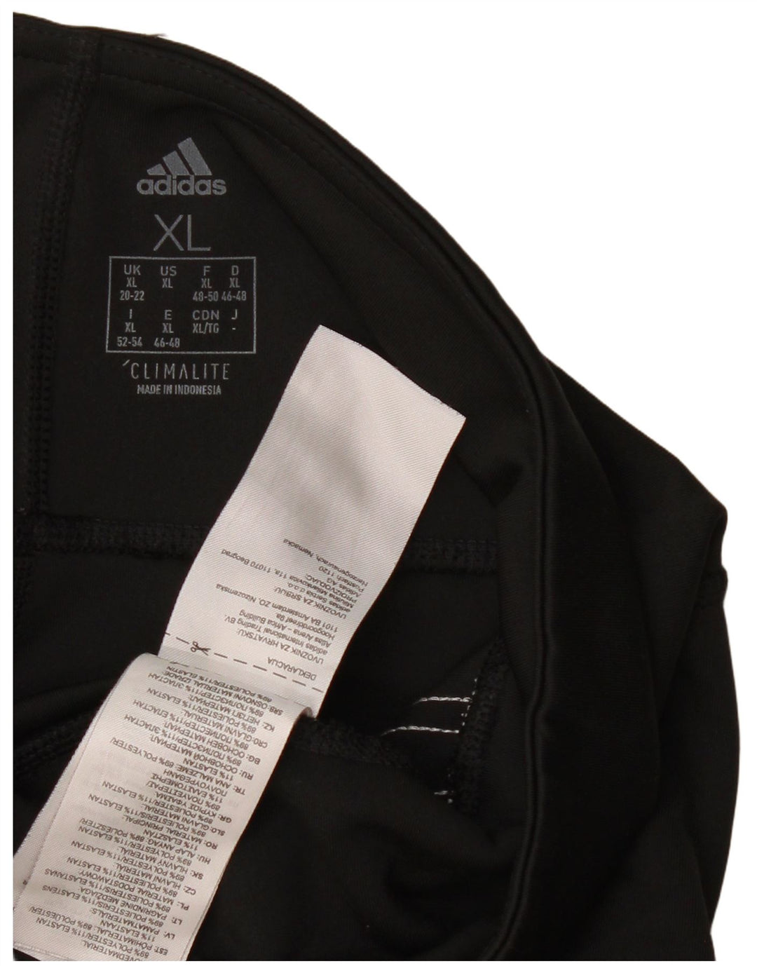 ADIDAS Womens Climalite Leggings UK 20/22 XL  Black Polyester