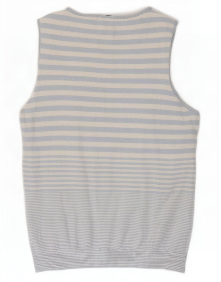 Gap Dame Vest Tank Top UK 12 Mellem blå stribet bomuld