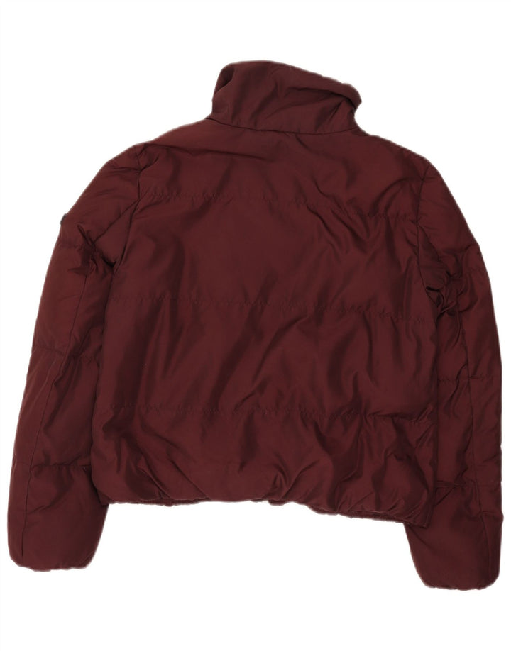 Damska kurtka Michael Kors Crop Padded Jacket UK 14, średni bordowy poliester