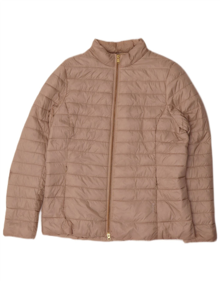 BARBOUR Womens Quilted Jacket UK 18 XL  Pink Polyamide