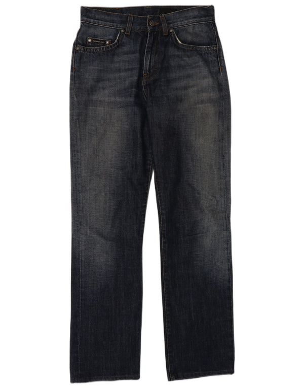 Jeans dritti da uomo Calvin Klein W28 L30 cotone blu