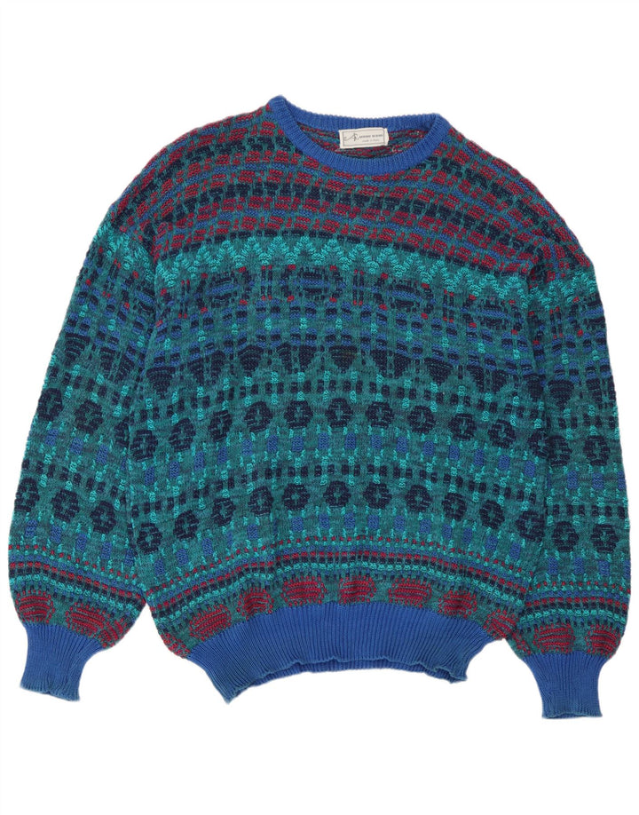 Maglione da uomo con scollo a barchetta Rantonio Rubino IT 54 XL multicolore