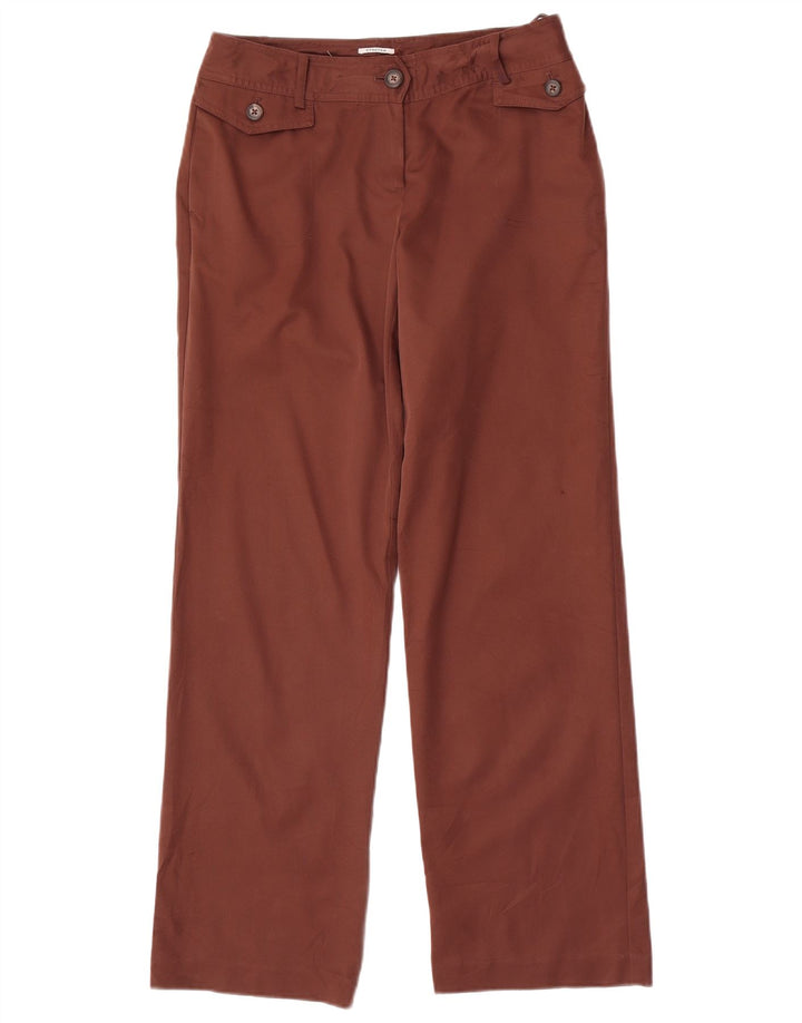 IZOD Womens Straight Casual Trousers US 4 Small W30 L31 Brown Polyester