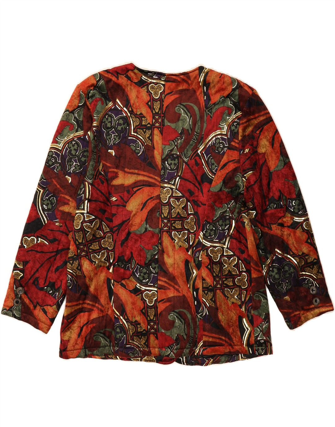 VINTAGE Womens 6 Button Blazer Jacket UK 14 Medium Multicoloured Floral Vintage Vintage and Second-Hand Vintage from Messina Hembry 
