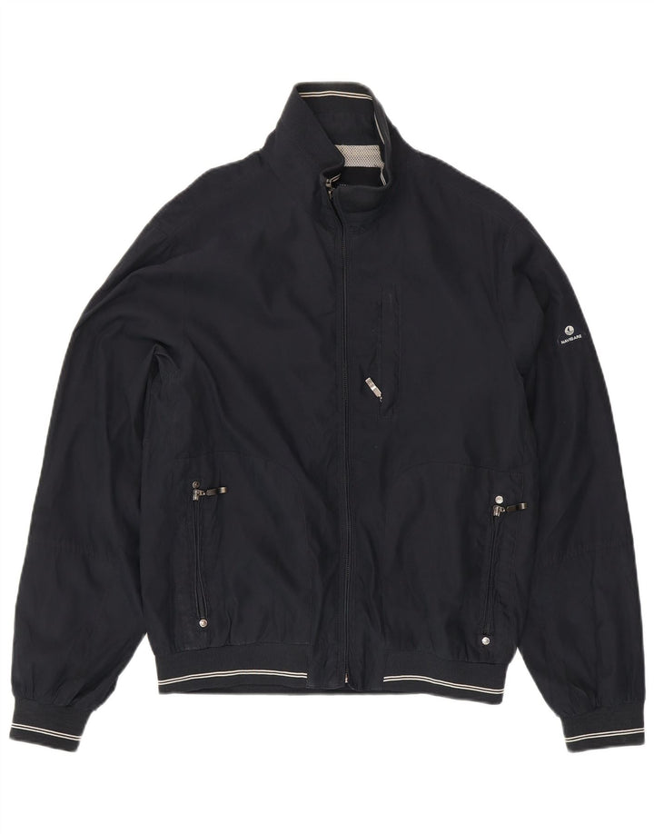 Navigare Mens Bomber Jacket UK 38 Medium Navy Blue