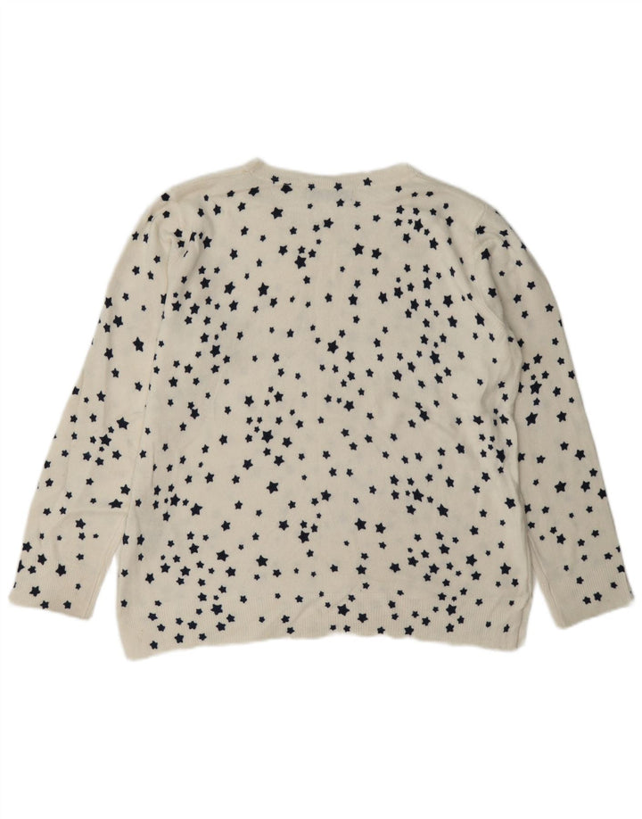 Marks & Spencer Womens Crew Neck Jumper Sweater UK 16 Large Off White
