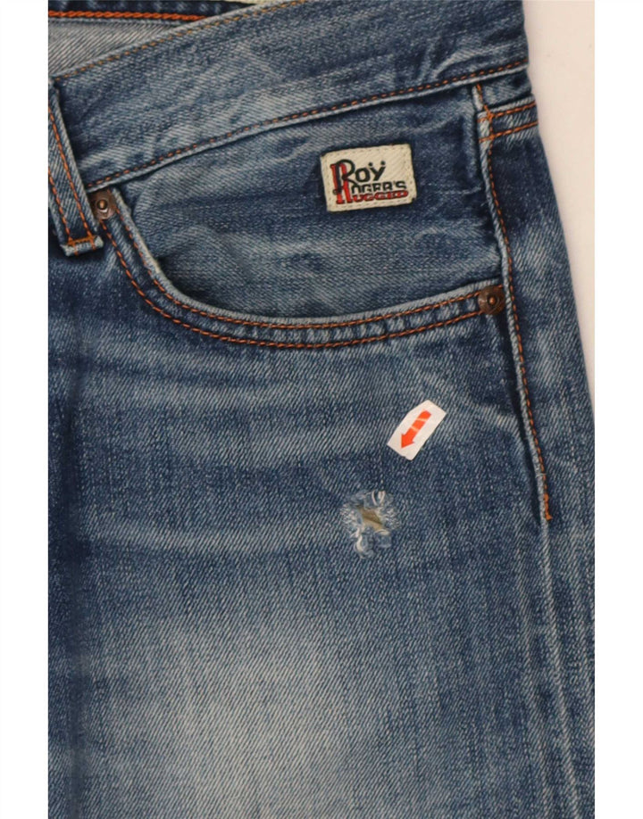 Roy Rogers Herren Slim Jeans IT 47 Medium W33 L33 Blaue Baumwolle
