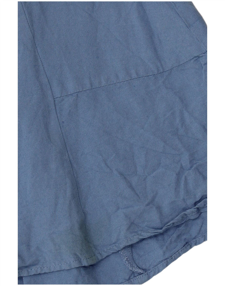 Zara Dame Playsuit UK 12 Medium Blue Viscose