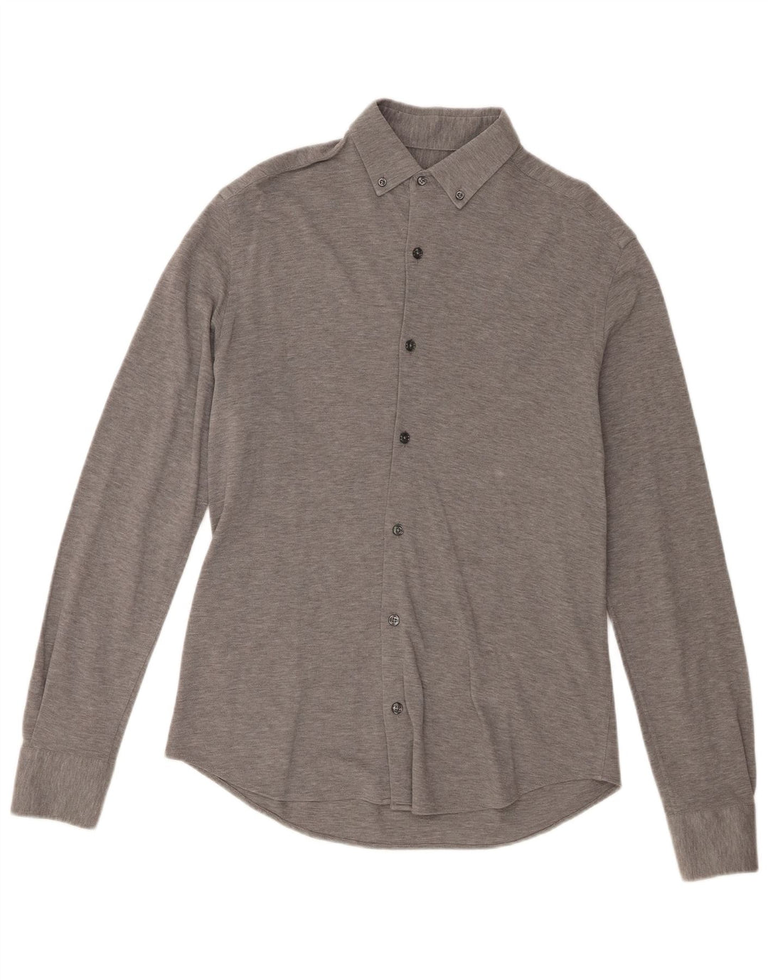 Camisa masculina Massimo Dutti cinza médio manchado
